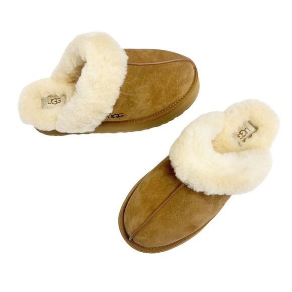 UGG Women's Size 10/41  Disquette Platform Slippers Shoes Chestnut #1122550 New - Picture 1 of 8